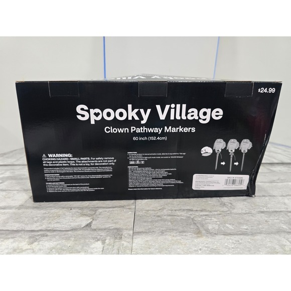 Spooky‎ Village Clown Pathway Markers Lights, Noises, Sound Activated NIB VIDEO - Picture 7 of 11